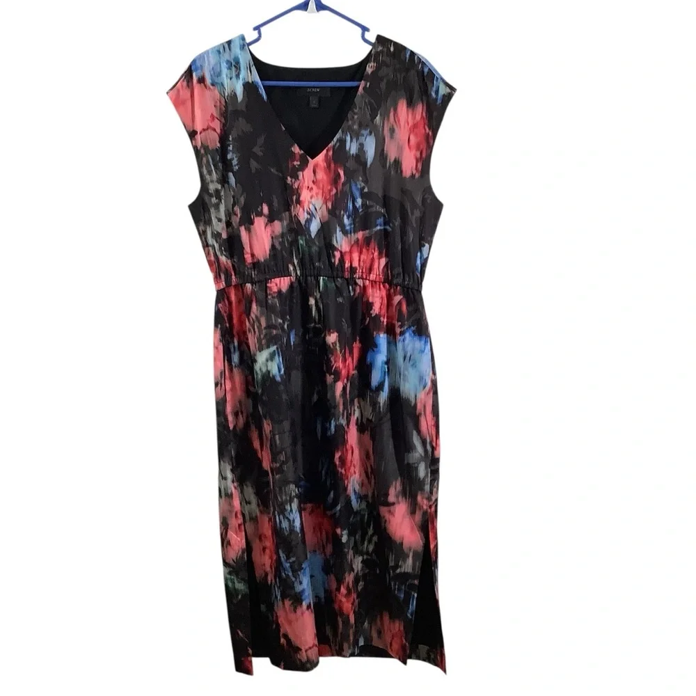 J. Crew Vibrant Multicolor Midi Dress